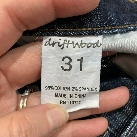 Driftwood Brad Men’s Sz 31 Straight Leg Stretch Jean Denim Jeans Distressed M203 - Picture 9 of 11